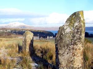 baliscate standing stone tobermory view towards ben hiant
